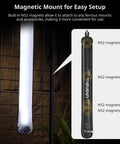 Bi Color 20W Inflatable LED Tube Light For On The Go Filming Portable Handheld Magnetic Mount 2700K To 6500K Color