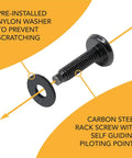 Image showing 12-24 Rack Screws 50 Pack with Nylon Washers for 2 Post Rack Mounting in Server Network and Audio Equipment
