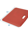 Anti Fatigue Standing Desk Floor Mat For Home Office Kitchen Garage Red 18x22 Inch Rubberized Gel Foam Non Slip Washable Surface