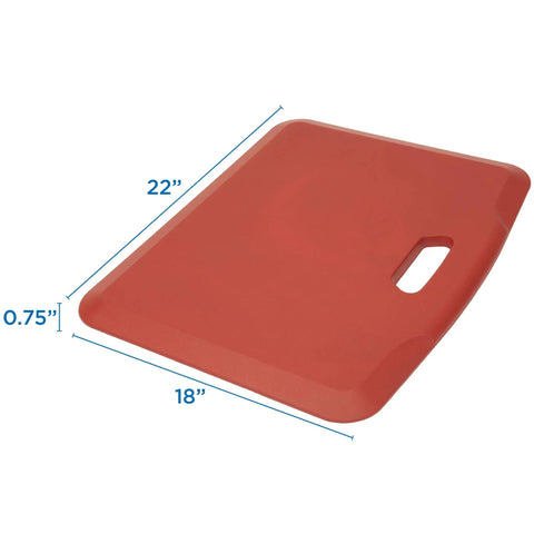 Anti Fatigue Standing Desk Floor Mat For Home Office Kitchen Garage Red 18x22 Inch Rubberized Gel Foam Non Slip Washable Surface