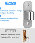 Comparison of Heavy-Duty 304 Stainless Steel Gate Hinges Kit with non-welded, one-piece design next to inferior rusty option.