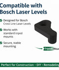 Universal Tripod Clip For Cross Line Laser Levels Compatible With Bosch GLL GCL Series One Quarter Inch Mount Adapter and features
