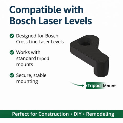 Universal Tripod Clip For Cross Line Laser Levels Compatible With Bosch GLL GCL Series One Quarter Inch Mount Adapter and features