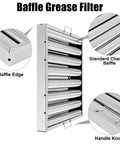Six Pack 19.5 By 19.5 Inch 430 Stainless Steel Hood Filters With 7 Grooves And Dual Side Handles For Easy Install details