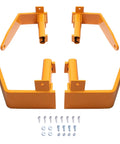 4 Pack Universal Stake Pocket Camper Tie Downs For Full Size Pickup Trucks, Heavy Duty Steel, Powder Coated Orange, Includes Screws And Instructions, Replaces TDSF NN2297