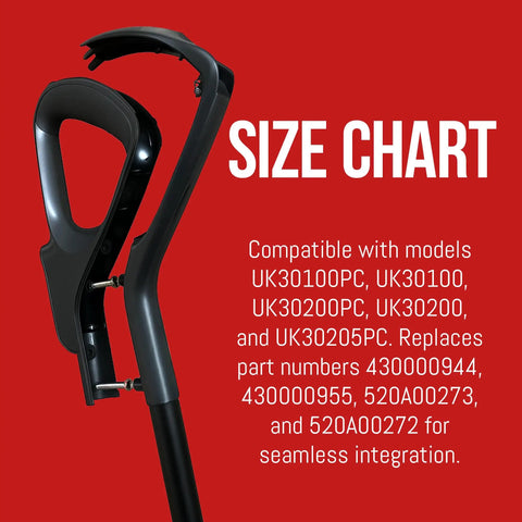Replacement Handle Set For Oreck Elevate Command And Control Vacuum Cleaners Durable Easy To Install Black Finish