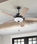 Montlake 52 Inch Bronze Ceiling Fan With Bowl Light Dope LED Bulbs Included Quiet Reversible Motor With 3 Speeds Dual Walnut And Chocolate Maple Blade Finishes For Smooth Year Round Air Circulation