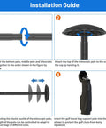 Installation guide for Heavy Duty Alloy Steel Golf Travel Bag Support Pole With ABS Cover For Golf Club Protection.