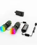65.6 Feet Indoor Outdoor Smart RGB LED String Lights With Over 16 Million Dope Colors App Control HomeKit Alexa Google Home Compatible IP44 Weatherproof Customizable Effects Black Wire 250 LEDs with power adapter