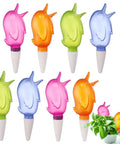 Colorful Eight Pack Self Watering Spikes For Plants With 60ml Bird Shape Automatic Watering Globes for Indoor Outdoor Hanging Gardens