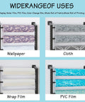 Heavy Duty Wall Mount Fabric Roll Storage Rack With Quick Snap Crossbars To Keep Your Wrapping Paper Ribbons And Craft Spools Totally Sorted And No Mess At All, displaying various rolls of fabric and wrap film.