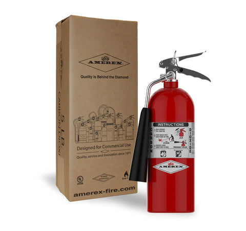 Real Deal Carbon Dioxide Fire Extinguisher Five Pounds Handles Flammable Liquid Spills And Live Electrical Hazards Quick Features Rugged Metal Valve And Wall Mount Bracket For Zero Stress Safety