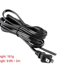 Rock Solid 10Ft 16Awg Ac Power Cord Replacement Compatible With Porter Cable 738 747 9737 9740 Reciprocating Saw Plug Ul Listed 100 To 240V No Fuss Straight Plug Shop Staple, coiled black power cable.