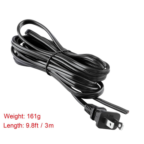 Rock Solid 10Ft 16Awg Ac Power Cord Replacement Compatible With Porter Cable 738 747 9737 9740 Reciprocating Saw Plug Ul Listed 100 To 240V No Fuss Straight Plug Shop Staple, coiled black power cable.