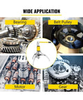 Heavy Duty 3 Jaw Hydraulic Gear Puller Set Built Tough For Dragging Off Worn Bearings And Yanking Stuck Seized Cylinders Up To 20 Ton Capacity Rock Solid Shop Rig, shown with various components.