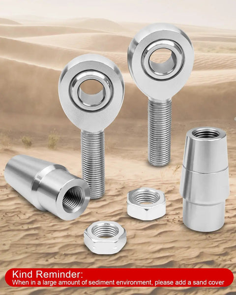 Half Inch Rod End Kit With Panhard Joints Left And Right Hand 20 TPI Thread Chromoly Linkage Joint Heat Treated For Maximum Strength Fits One Inch Tube OD 0.065 Inch Wall Five Inch ID Includes Tube Adapter And Locknut, chromoly rod ends and tube adapter