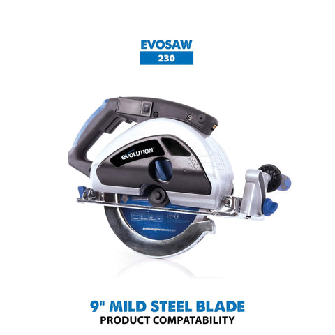 BLADEST 9 Inch Steel Cutting Saw Blade With 48 Teeth for Mild Steel and Ferrous Metals shown on circular saw for DIY projects.