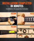 Installation steps for 5 Foot E Track Tie Down Rail Kit With 18 Pieces, Heavy Duty 2000 Lb Load Capacity For Cargo And Motors