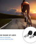 Two Pack Bicycle Pedal Toe Straps For Mountain, Road, Spin And MTB Bikes With An Adjustable Steel Buckle, cyclist on road