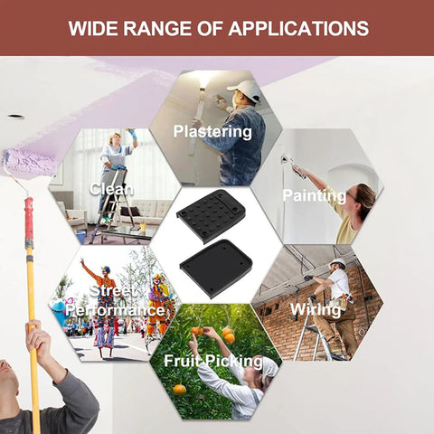 Various applications of Anti Slip Rubber Stilt Pads With 4 Durable Soles And 16 Screws for stability in diverse tasks.