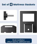 Set of 4 Heavy Duty Adjustable Anti Slip Mattress Grippers For Bed Frame, includes installation components.