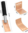Copper Welding Spoon Set Of 3 Backer Paddles For MIG Welding 2mm Thick Copper Plate Flat Curved And 90 Degree Angles
