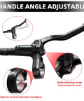 Beefy Hydraulic Disc Brake Set For Mountain Bikes, adjustable handle angle, suitable for 22.2mm diameter handlebar