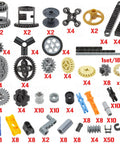 Huge 270 Piece Technic Gear Set With Gears Pins Axles Chains And Differential For Robotic Builds Random Color Pieces