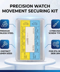 All In One Watch Case Gasket Kit With 200 Gaskets And 40 Screws For 2824 2836 284 Movements Casing Clamp Adapter Watch Repair Supplies Durable Washers And High Hardness Securing Screws in a box showing washer and screw specifications.