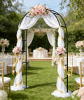 Sturdy Iron Garden Pergola Arbor 7.9 Feet High By 4.6 Feet Wide With Freely Adjustable Two Size Options Ideal Wedding Garden Arch