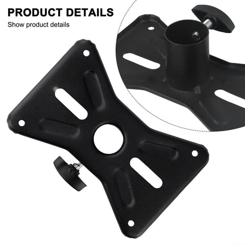 Rotatable 35Mm Metal Speaker Mount Adapter Top Cap for DJ Tripod Stand with adjustable knob and pole insert detail