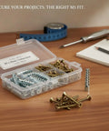 Heavy Duty M5 Drywall Anchors And Screws Kit For Hollow Walls Carbon Steel Wall Anchor Set with zinc plated fasteners on desk