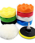 10 Piece 4 Inch Car Polishing Pad Kit With Sponge Pads And Wool Pad Set M10 Drill Adapter And Suction Cup product image