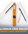 Pro Grade MiteriX Angle Aluminum Wood Duplicator For Precise Miter Saw Angles with rigid aluminum arms.