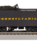 Side view of HO Scale PRR K4 3747 Post War Era Steam Locomotive With DCC Sound tender labeled 'PENNSYLVANIA'.