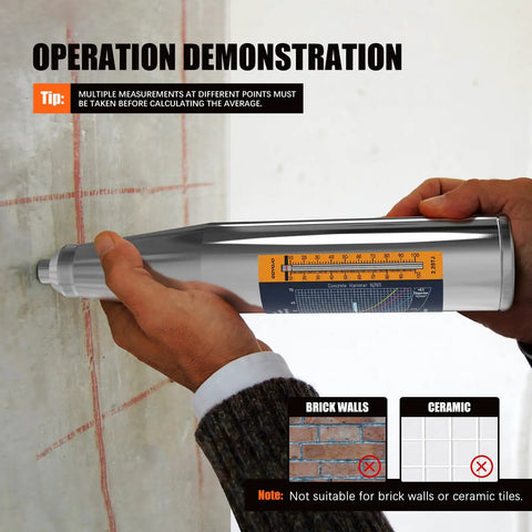 Operation demonstration of Concrete Rebound Hammer Onsite Strength Testing And Quality Inspection Tool, Pro Grade Hardness Tester