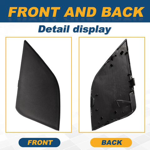 Front Bumper Tow Hook Cover For Toyota RAV4 2016 2017 2018 Matte Black Left Driver Side Towing Eye Cap Front and Back View