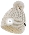 Unisex Winter Beanie With Built In LED Light Headlamp Hat USB Rechargeable For Men And Women, Super Cozy Knit Cap For Outdoor Adventures, Dope Gift Idea For Cold Weather And Hands Free Illumination