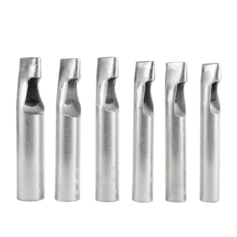 Leather Craft Oval Hole Punch Set For Belt And Watch Band Making Hardened Carbon Steel Oblong Punches in 2x6mm sizes.