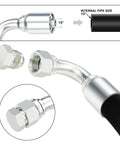 90 degree hydraulic hose crimp kit with 1/2 inch JIC fit