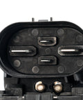 Engine Radiator Cooling Fan Assembly For Chevrolet Trax And Buick Encore Plug and Play wiring harness connector close-up.