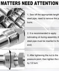 Instructions for 304 Stainless Steel Compression Tube Fitting One Quarter Inch Outer Diameter To One Quarter Inch NPT Male Union Connector Five Pack installation