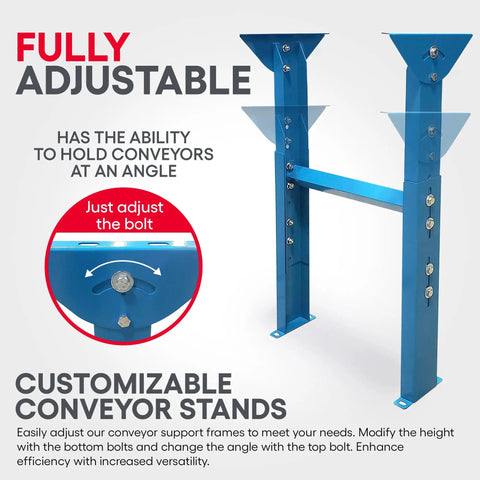 Adjustable Gravity Roller Stand for Woodworking and Table Saw Support 1.5 Inch Steel Rollers features adjustable height and angle.