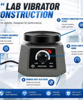 Beast Power 100W Lab Vibrator with Easy Stepless Knob showing rubber plate and speed control for bubble busting.