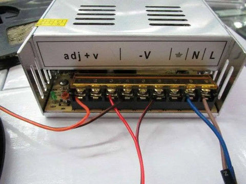 12V 30A Switching Power Supply Beefy 360W Universal Regulated DC Adapter terminals and connections view