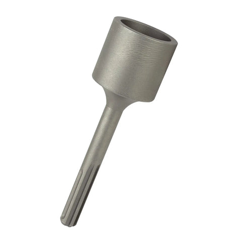 Heavy Duty SDS Max Shank T Post Driver Attachment For Rotary Hammer Drill With 2 Inch Head Built To Last Beast Of A Fence Post Pounder And Metal Fence Post Driver For Fast T Post Installation, side view