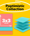 Kickass 3x3 Inch Pop Up Dispenser Notes 12 Pack with colorful sticky pads for quick reminders on a yellow background.