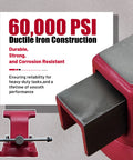 Beast Mode 8 Inch Bench Vise Boasting 360 Degree Swivel Base And 4 Inch Throat Depth with 60000 PSI Ductile Iron construction.