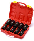 8 Piece 1 Inch Drive Deep Impact Socket Set Pro Grade Built To Last 6 Point Metric Sockets 27mm To 41mm CR MO Steel in red case