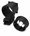 Heavy Duty 19 Inch Rack Mount Bracket For MikroTik Hap AC2 Router featuring secure screw in hardware, compact black design.